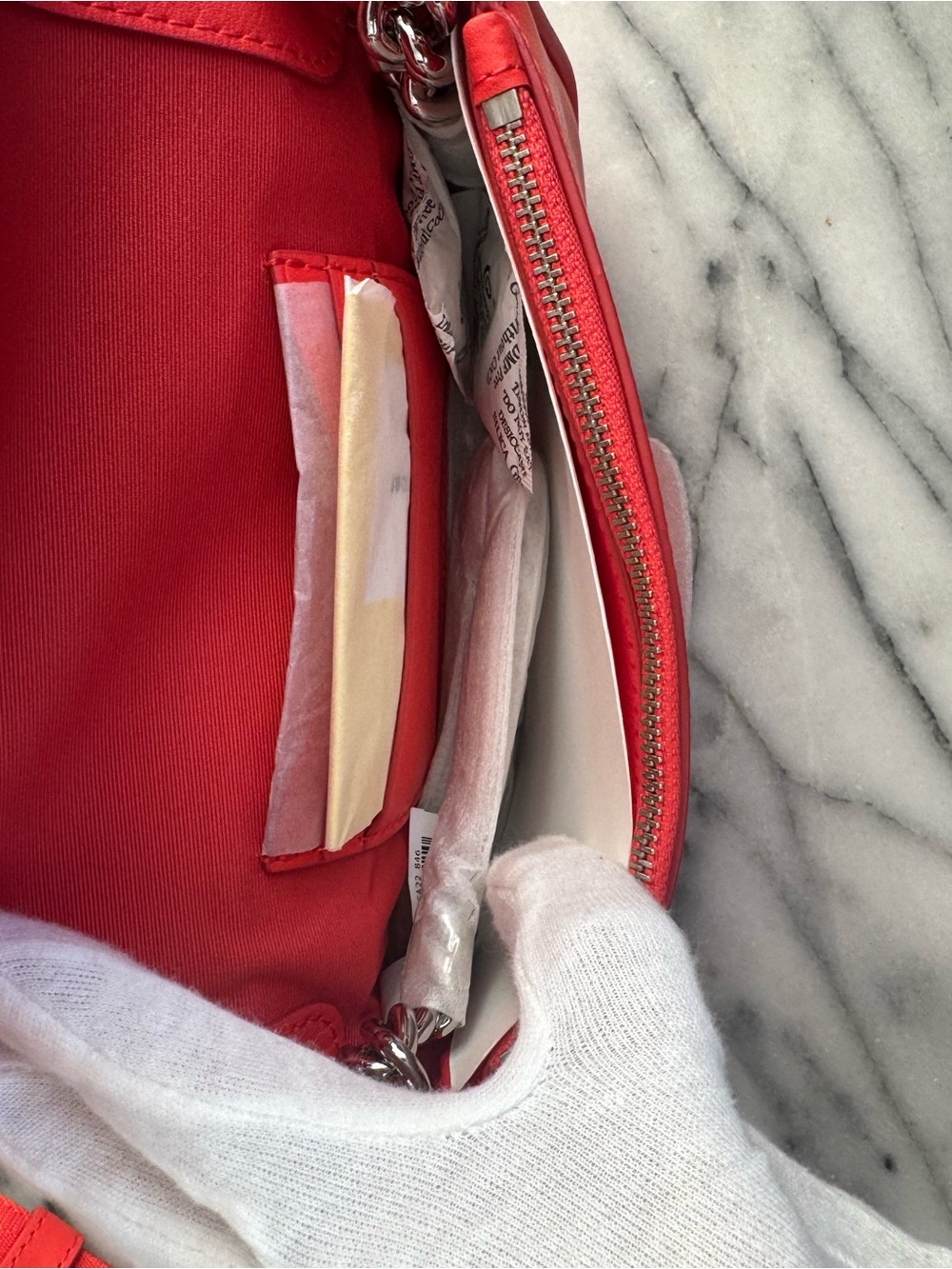 NWT- Marc Jacobs Small Crossbody Bag in Electric Orange with Logo Strap - Picture 5 of 13